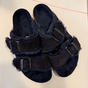 Birkenstock - Arizona Shearling - Midnight